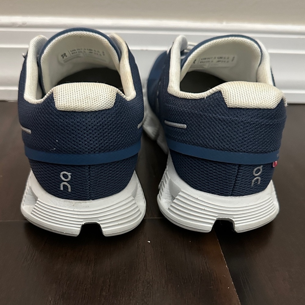 On Running Navy and White Athletic Shoes - Picture 7 of 7